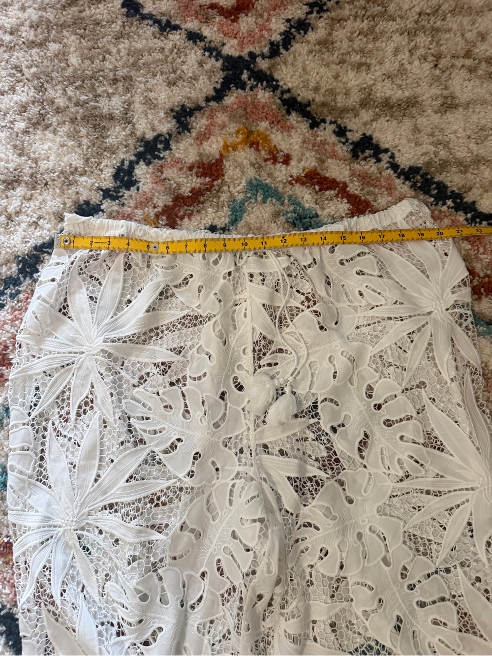 Free People La Vida White Crochet Resort Set XL Beach Club Cover-Up - Picture 10 of 14